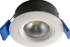 LED-alasvalo Airam Compact, Ø80x39mm, IP44, 5W/830, himmennettävä, suunnattava, valkoinen