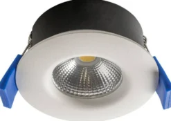 LED-alasvalo Airam Compact Ø80x38 mm IP65 5W/840 himmennettävä valkoinen