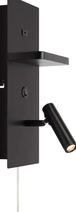 Lukuvalaisin Markslöjd Carica 3000K USB-C hylly musta
