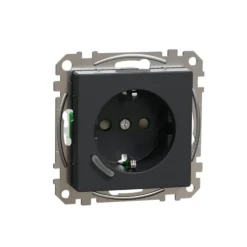 Älypistorasia Schneider Electric Wiser Exxact 1-osainen UPJ Zigbee antrasiitti
