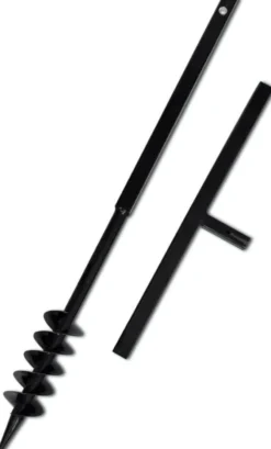 Maapora kahvalla kaira bitti 80mm kaksois-spiraali teräs musta