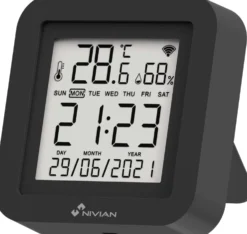 Monitoimilämpöpumppuohjain Celotron Nivian Smart, lämpötilan ja kosteuden mittaus, hälytys, integroitu infrapunakaukosäädin, WiFi