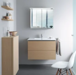 Peilikaappi LED-valaisimella Bathlife Glänsa 800 mm valkoinen