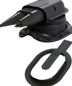 Peltikaton läpivienti Vilpe Solar Muotokate Click, musta