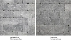 Pihakivi Benders Labyrint/Troja Antik Puolikivi 105x140x50 mm harmaa sekoitus
