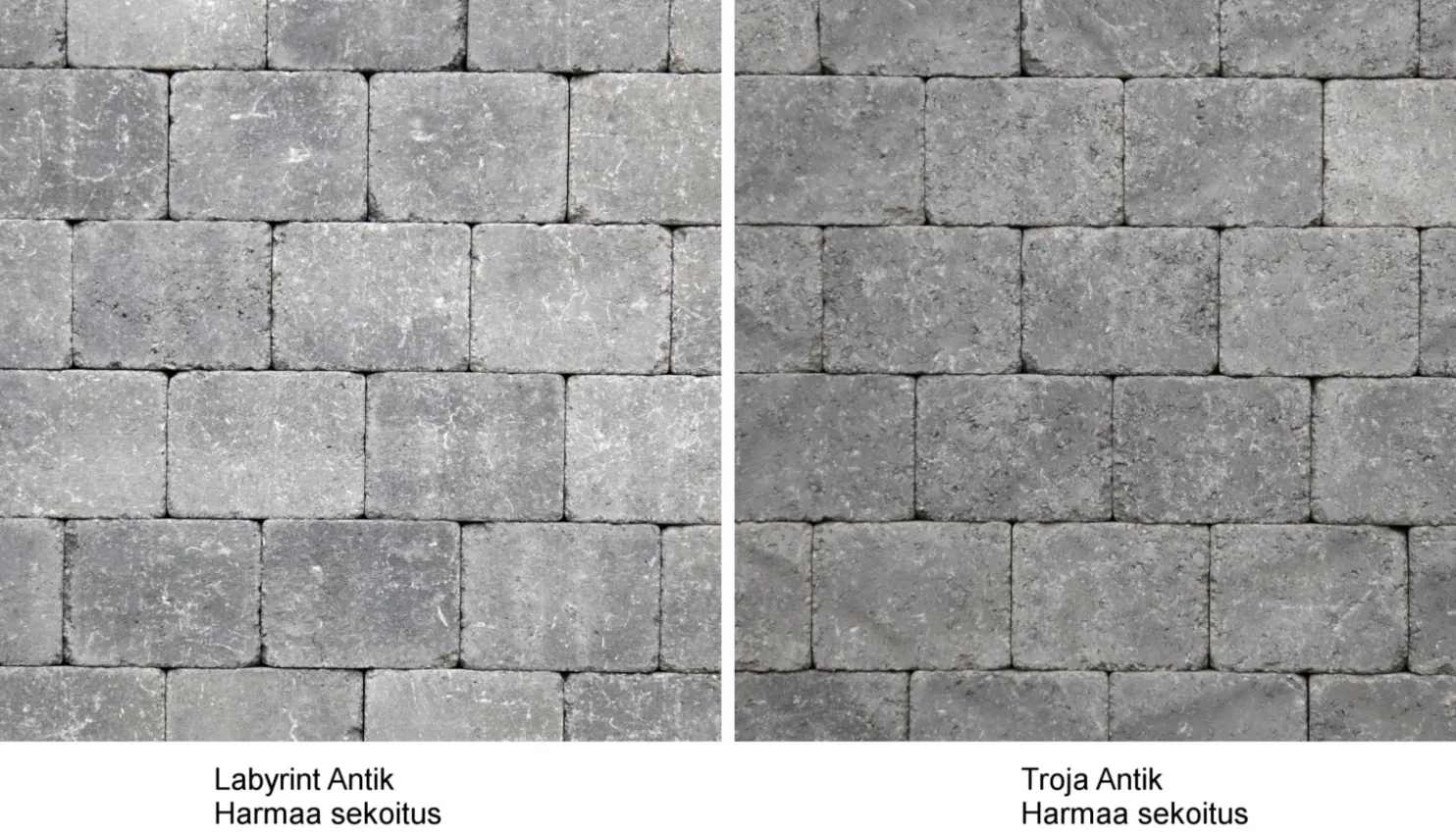 Pihakivi Benders Labyrint/Troja Antik Puolikivi 105x140x50 mm harmaa sekoitus