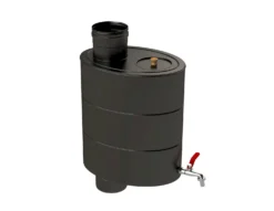 Piippuvesisäiliö Vilpra, ∅115mm, 24l, musta