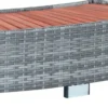 Porealtaan porras harmaa polyrottinki 92x45x25 cm