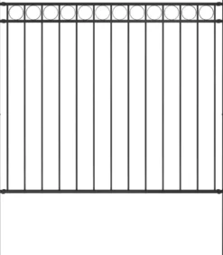 Puutarha-aita teräs 1,7x1,5 m musta