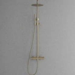 Sadesuihkusetti Scandtap Steel Pleasure 2, termostaattihanalla, Champagne