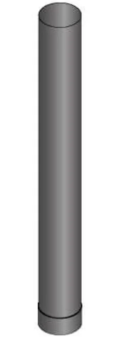 Savuputki/hormi Harvia 1,0 m/115 mm Musta
