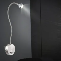 Seinävalaisin Globo Serpent LED 3 W IP20 520 mm metalli harjattu teräs