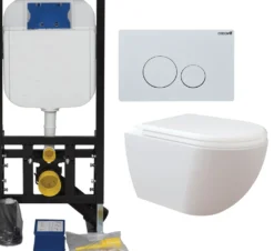 Seinä WC-istuinpaketti Creavit Free Rimless, täydellinen toimitus