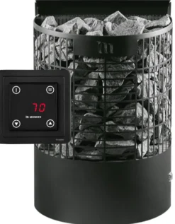 Sähkökiuas Mondex Teno E2 9 kW 8-13 m³ erillinen ohjaus musta
