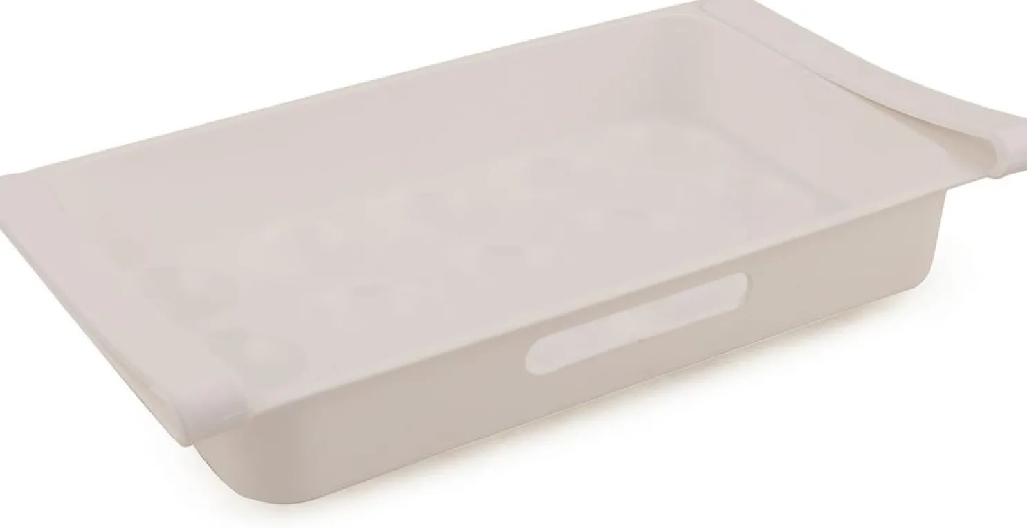 Säilytysastia kananmunille Linento Eggies, 31.5x17.8x4.5cm, valkoinen
