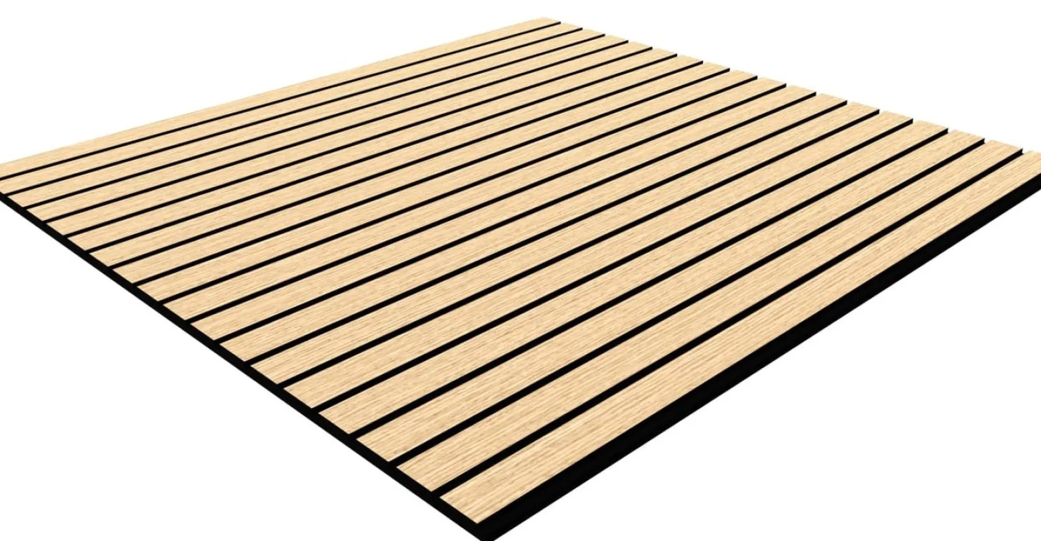 Sisustuslevy/akustiikkalevy Evella Slim Line Easy 60, 9x594x600mm, tammiviilu, tarrakiinnitteinen