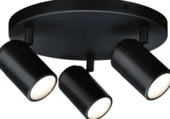 Spottivalaisin Paulmann Zyli pyöreä 3-osainen IP44 GU10 max. 3x10W himmennettävä mattamusta
