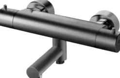 Suihkuhana Tapwell EVM022, juoksuputkella, Brushed Black Chrome