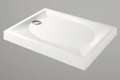 Suihkukulman allas Interia S0019-SET kivimassa 120x80cm valkoinen