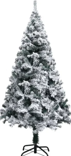 Tekojoulukuusi lumihuurteella, vihreä, 150cm, PVC