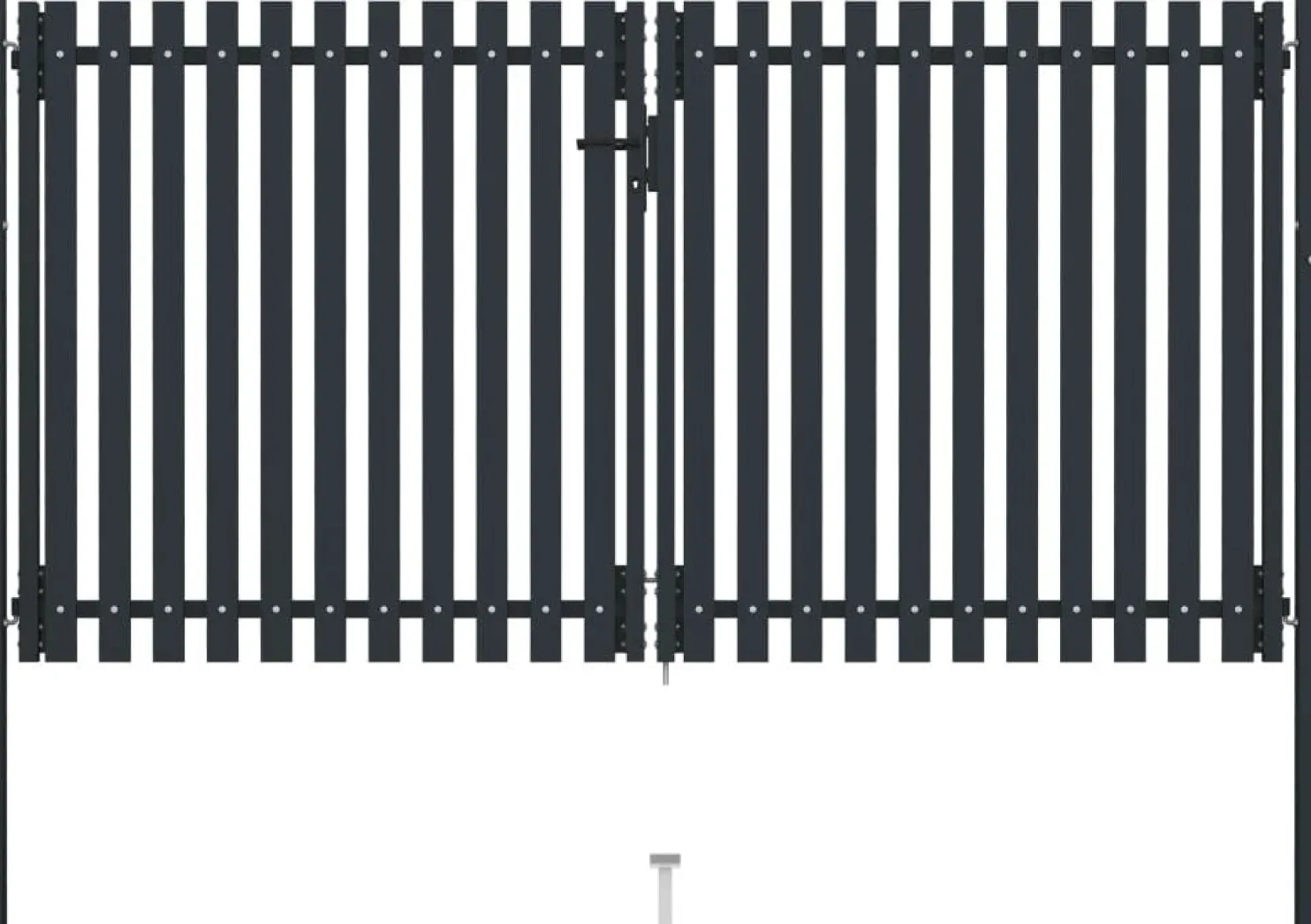Tuplaovi pihaportti teräs 306x200 cm antrasiitti