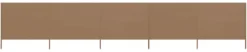 Tuulensuojakangas 5 paneelilla 600x120 cm ruskeanharmaa