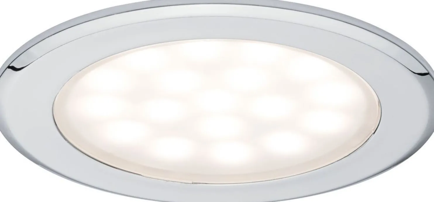 Upotettava LED-kalustevalaisin Paulmann Mirror, 2kpl, Ø65mm, 2.5W, 180lm, 3000K, eri värejä