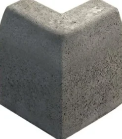 Upotettava reunakivi Rudus J12 kulma 90° kupera 500x110x300 mm sileä harmaa