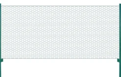 Verkkoaita tolpilla teräs 25x0.75m silmäkoko 25mm vihreä