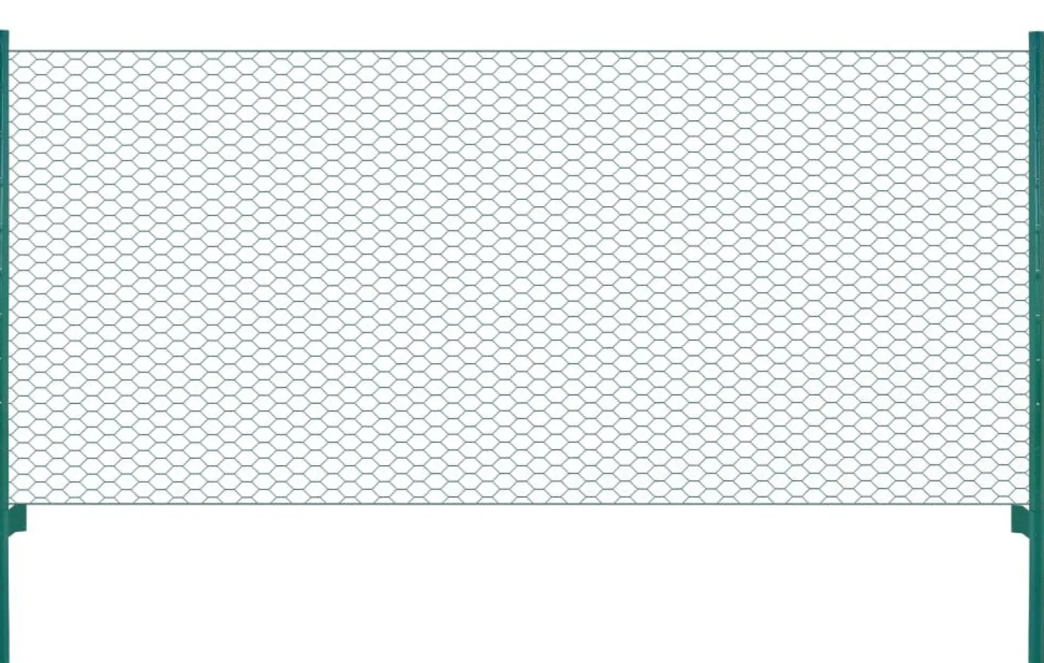 Verkkoaita tolpilla teräs 25x0.75m silmäkoko 25mm vihreä