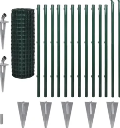 Verkkoaita tolppa+maapiikki teräs 25x1.2m vihreä