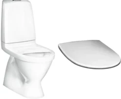 WC-istuin Gustavsberg Nautic 1500 Hygienic Flush kaksoishuuhtelu piilo S-Lukko + istuinkansi Nautic 9M24