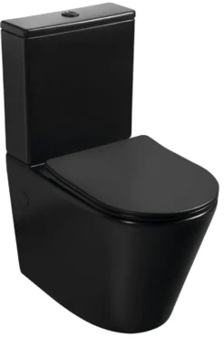 WC-istuin Interia Pako Rimless soft-close -kannella kaksoishuuhtelu, mattamusta