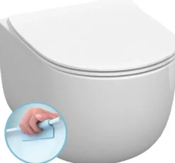 WC-istuin Kerasan Flo Rimless seinämalli valkoinen