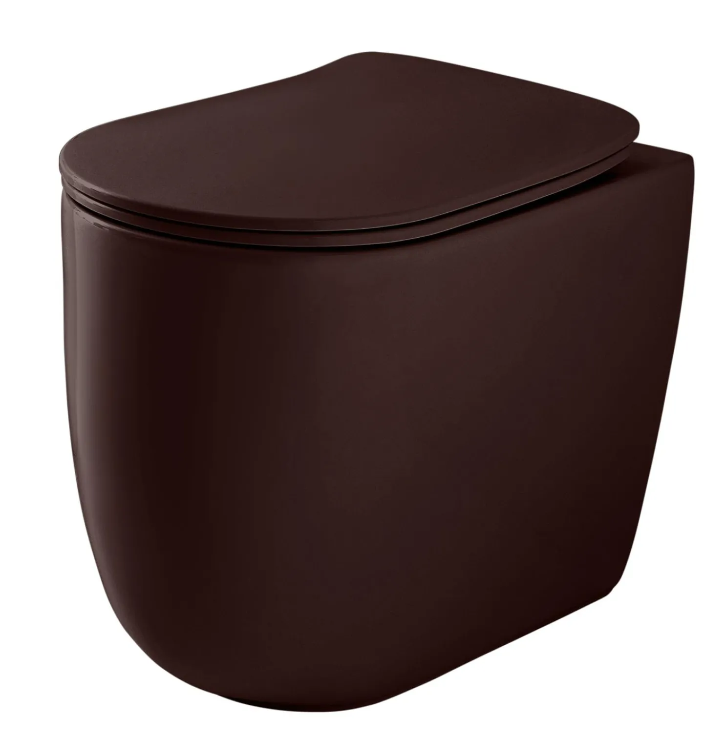 WC-istuin Kerasan Nolita 5318 Rimless S/P-lukko lattiamalli matta eri värejä